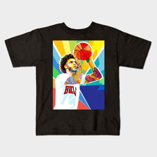 LONZO BALL POP ART Kids T-Shirt by Vector Baturaja